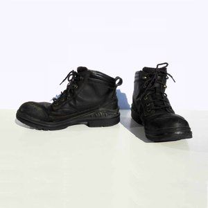 Ariat Barnyard Waterproof Walnut Brown Leather Lace-Up Boots size 9B